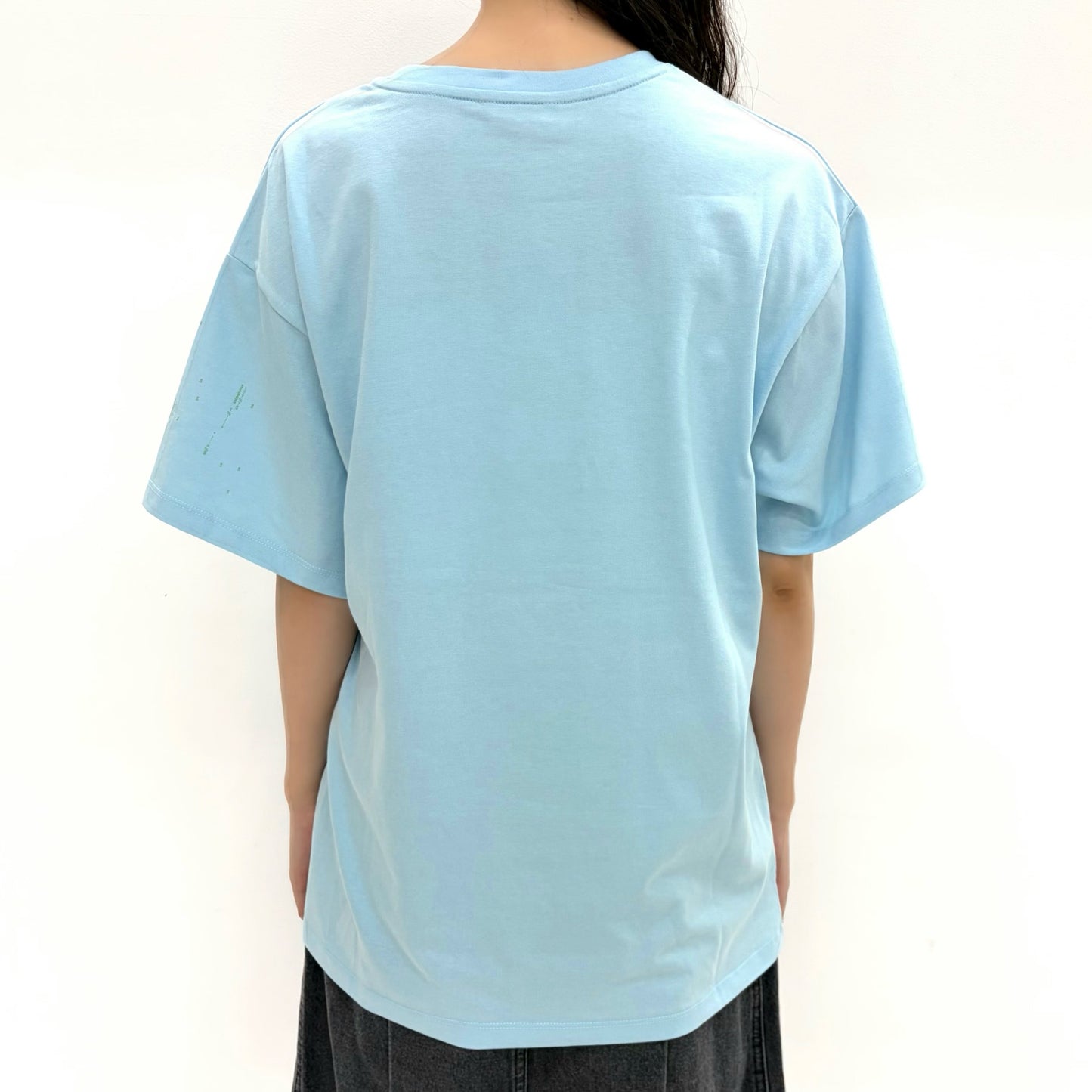 Scattered Ruched Top / Blue / グラフィックプリントTシャツ