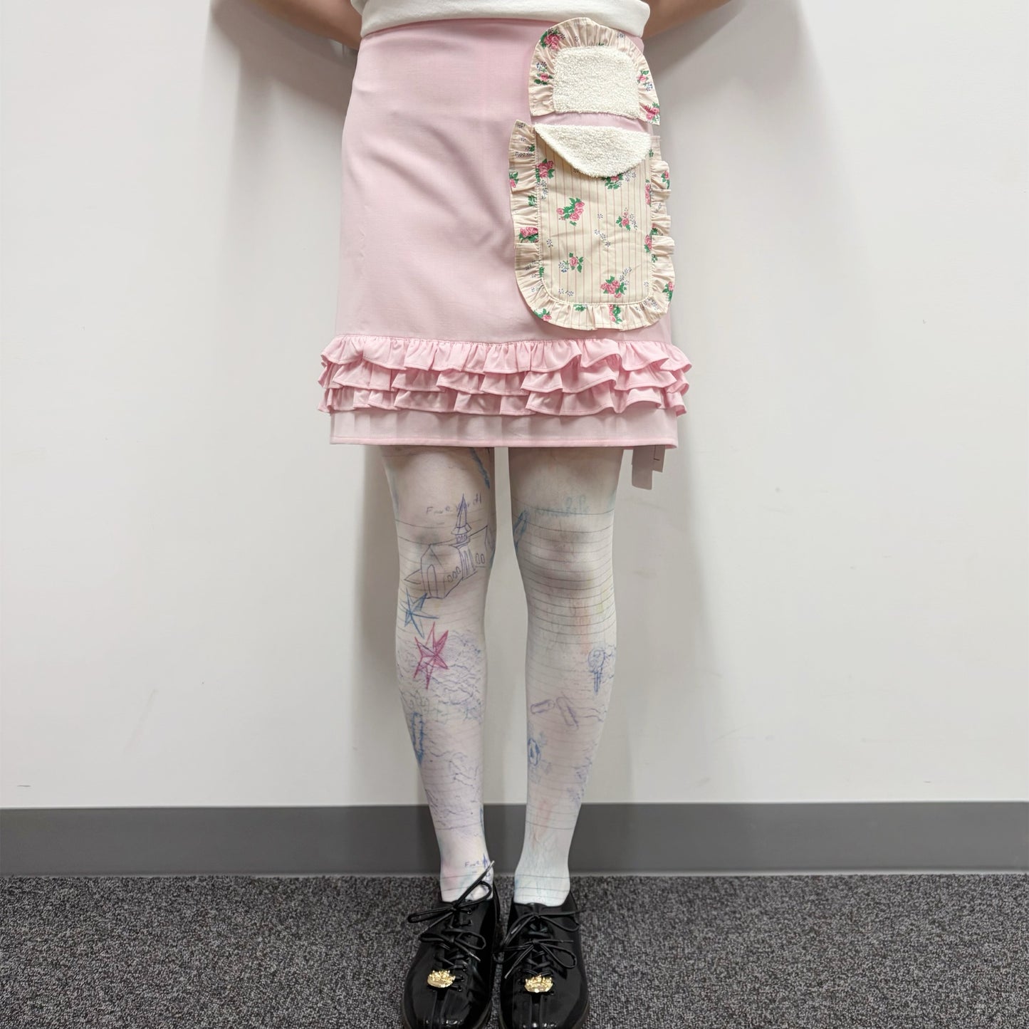 zZZ SKIRT / PINK / フリルスカート