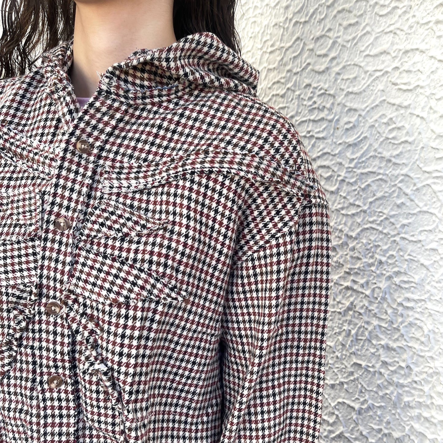 【TONII MONDO】-paradise shirt check / Cream / パラダイスシャツ