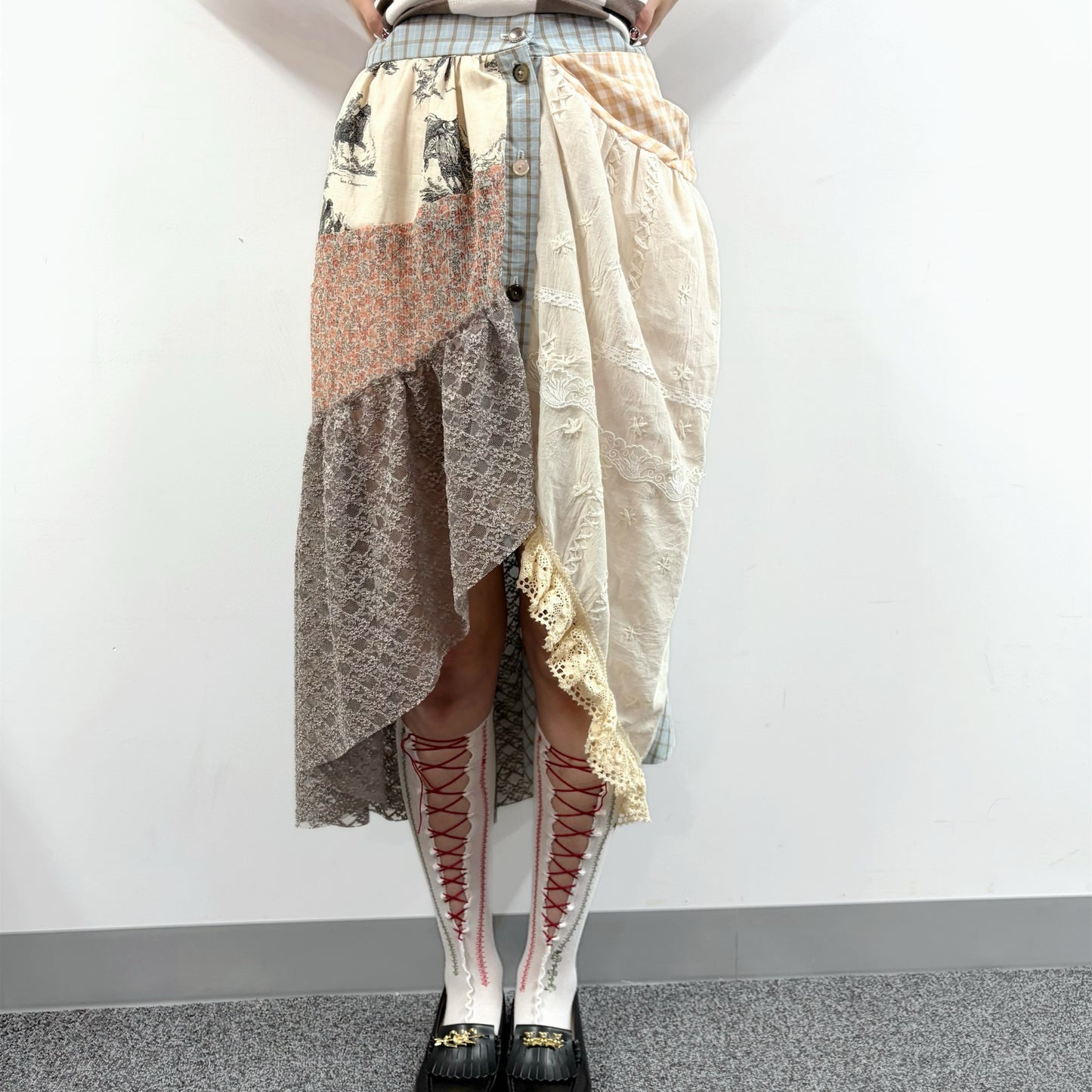C skirt summer / B / パッチワークスカート