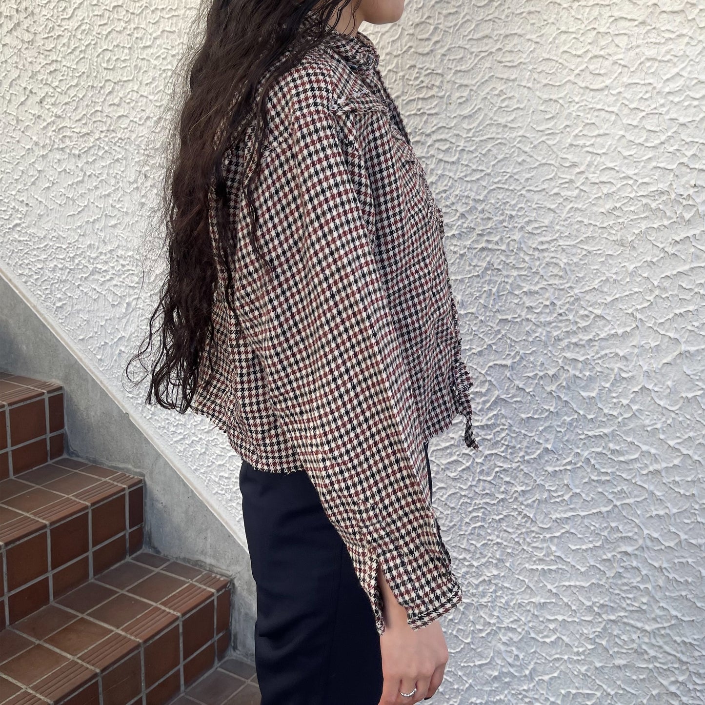 【TONII MONDO】-paradise shirt check / Cream / パラダイスシャツ