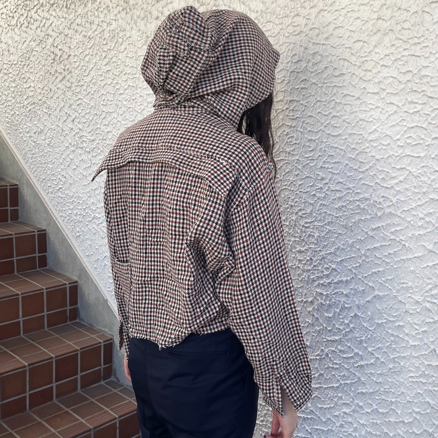 【TONII MONDO】-paradise shirt check / Cream / パラダイスシャツ