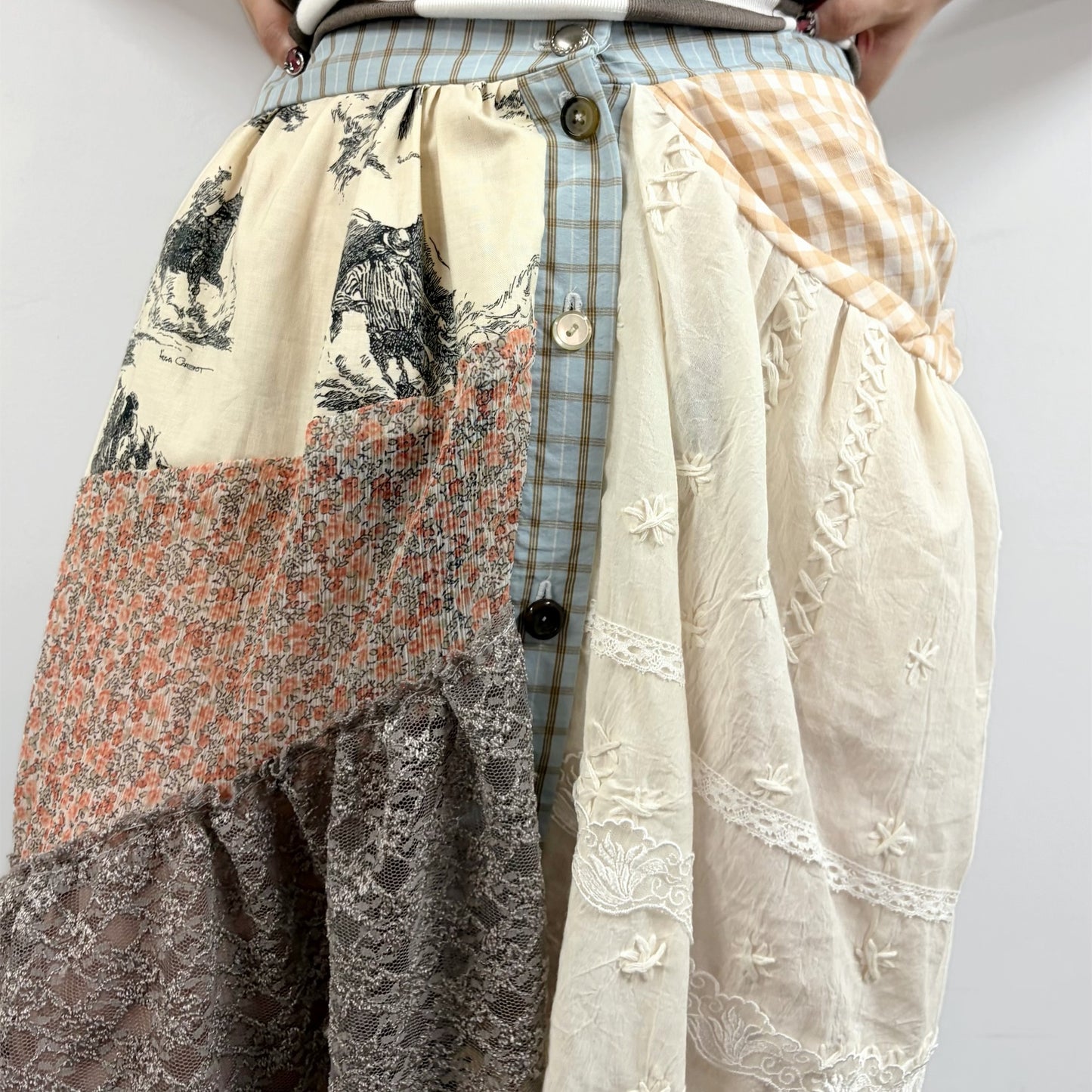 C skirt summer / B / パッチワークスカート