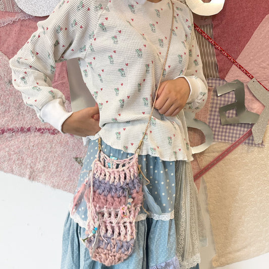 Forest bag / Multi / ニットポシェット