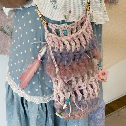 Forest bag / Multi / ニットポシェット