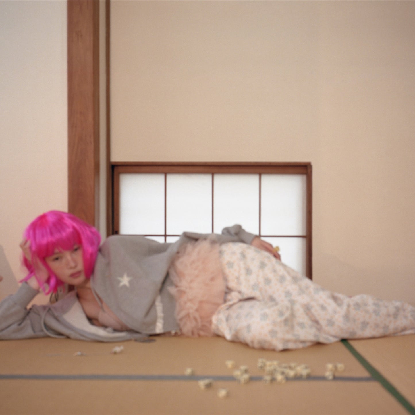 [fa.er.ie] jersey volume tulle skirt / coral / ジャージーボリュームチュールスカート