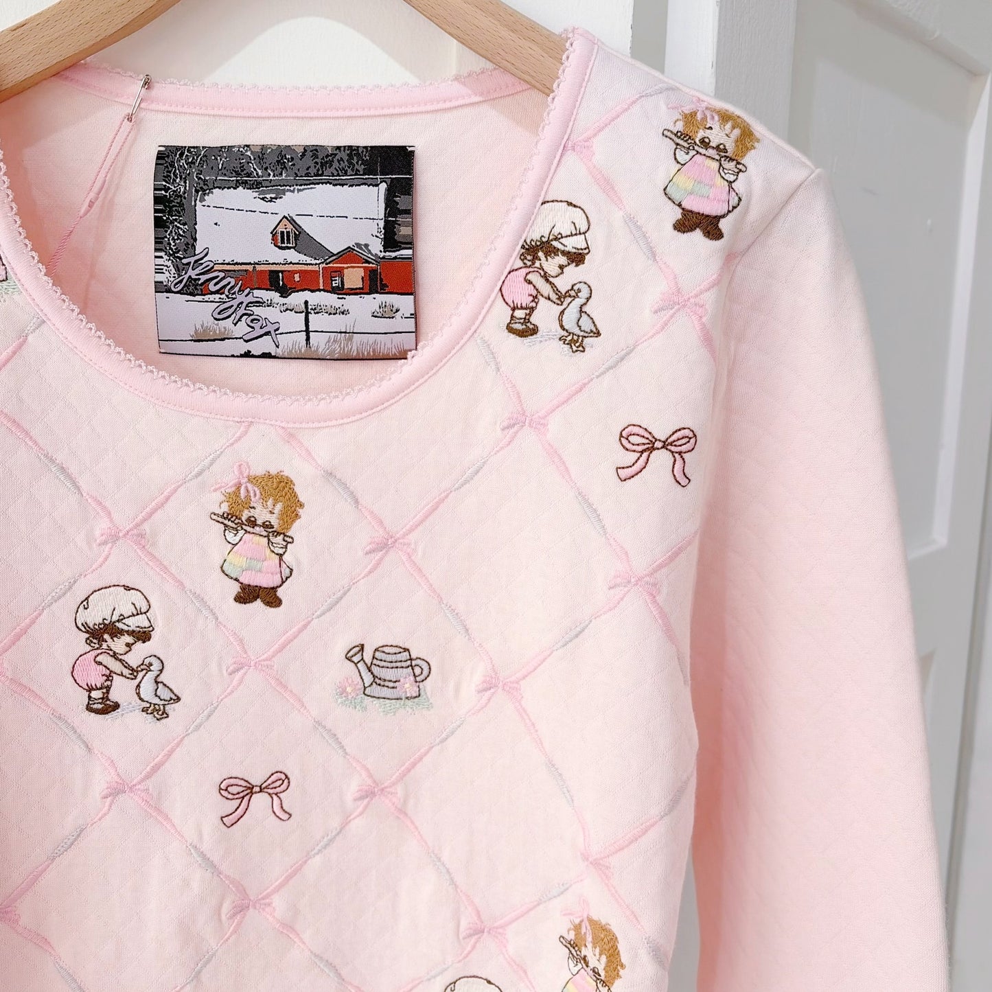 COUNTRY TOP / PINK / 刺繍トップ