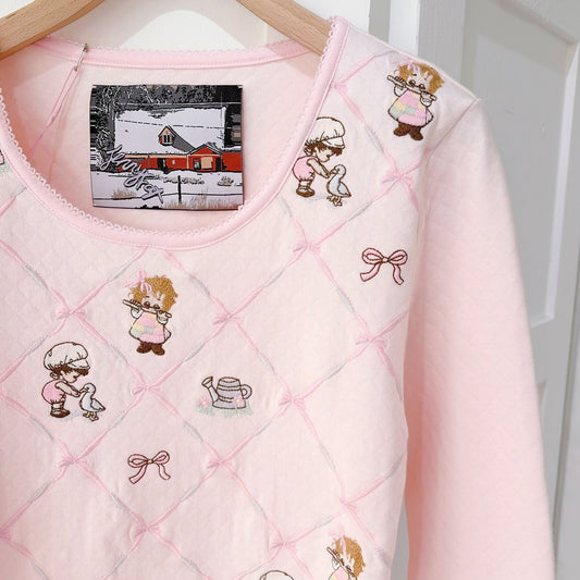COUNTRY TOP / PINK / 刺繍トップ