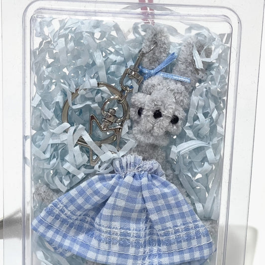 Little bunnies key ring / Gray / リトルバニーキーリング