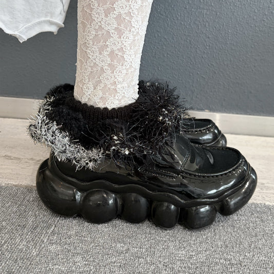 Ankle knitted band short / Black / アンクルニットバンド