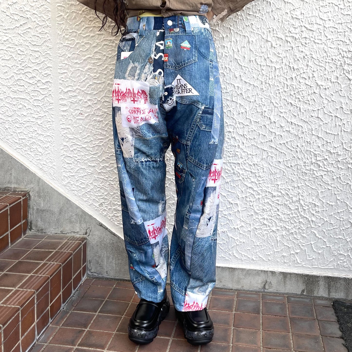 3D CUT TROUSERS TROMPE L'OEIL JUV