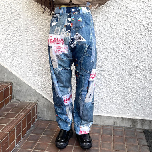 3D CUT TROUSERS TROMPE L'OEIL JUV