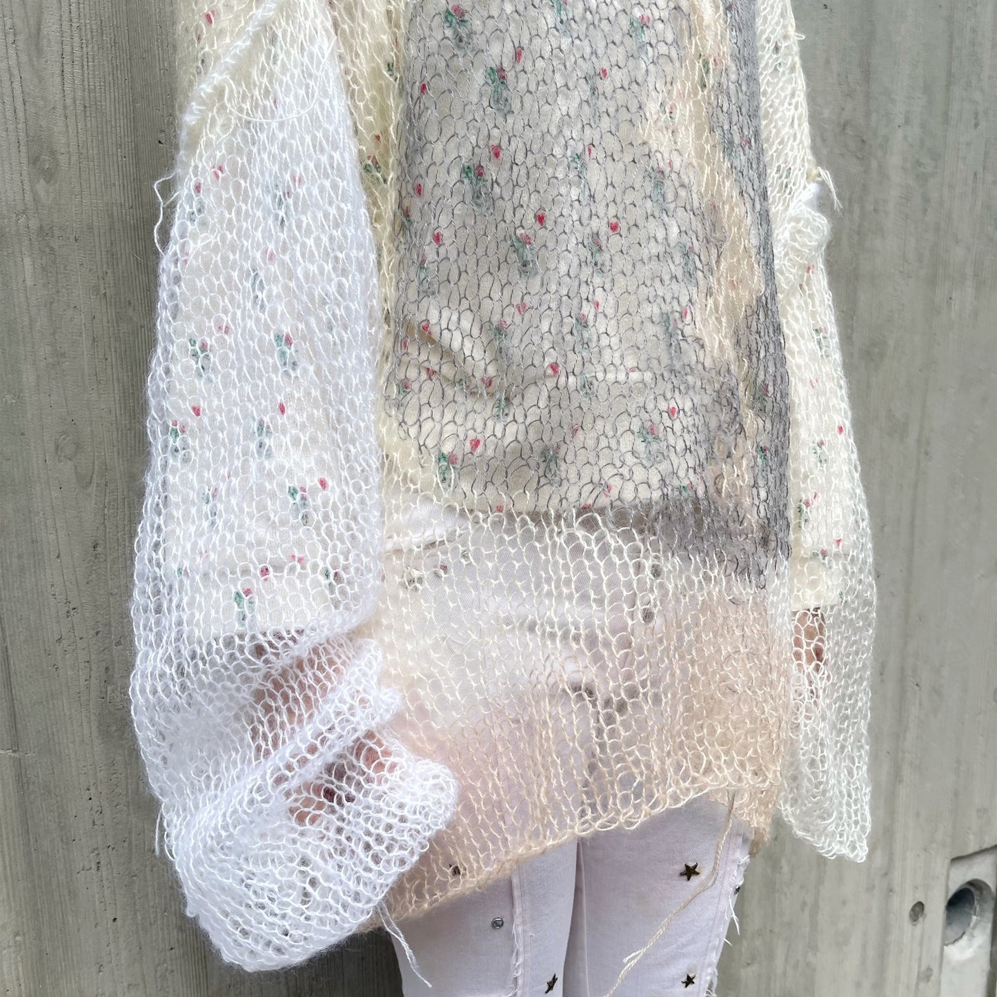 Heart break mohair jumper / White / ハートブレイクモヘアニットジャンパー