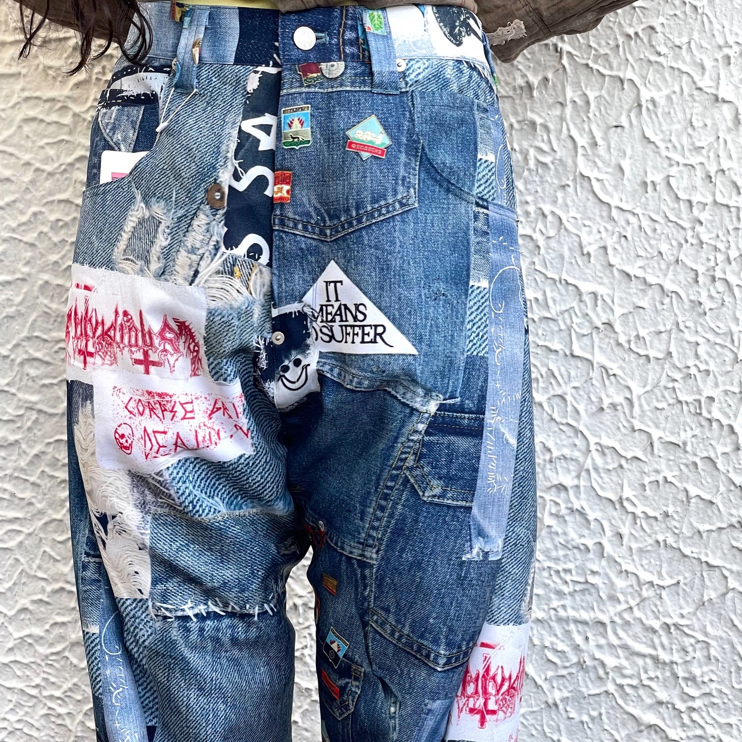 3D CUT TROUSERS TROMPE L'OEIL JUV