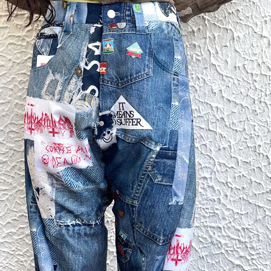 3D CUT TROUSERS TROMPE L'OEIL JUV