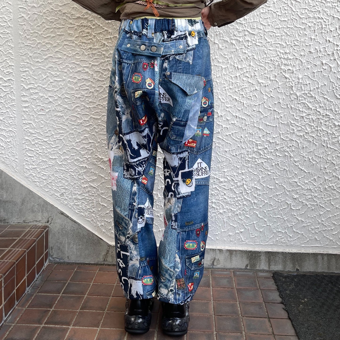 3D CUT TROUSERS TROMPE L'OEIL JUV