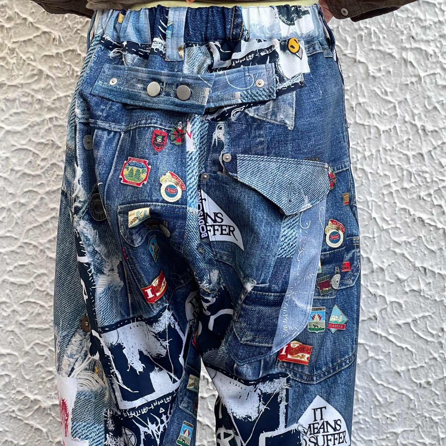 3D CUT TROUSERS TROMPE L'OEIL JUV