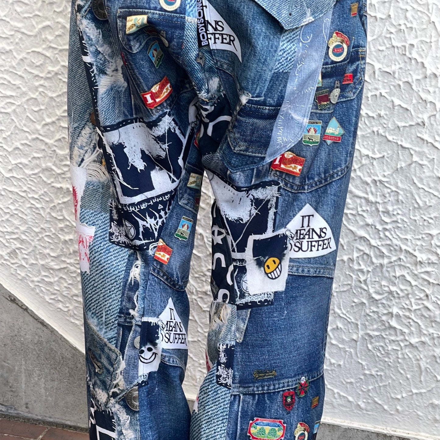 3D CUT TROUSERS TROMPE L'OEIL JUV