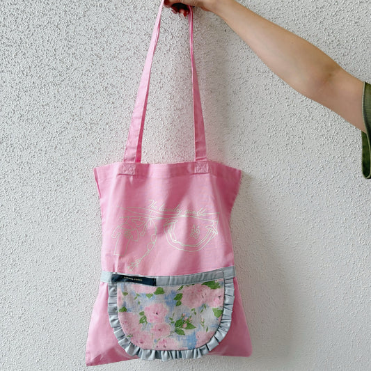 Frill Apron Tote Bag / Pink / BIRDMANコラボレーショントートバッグ