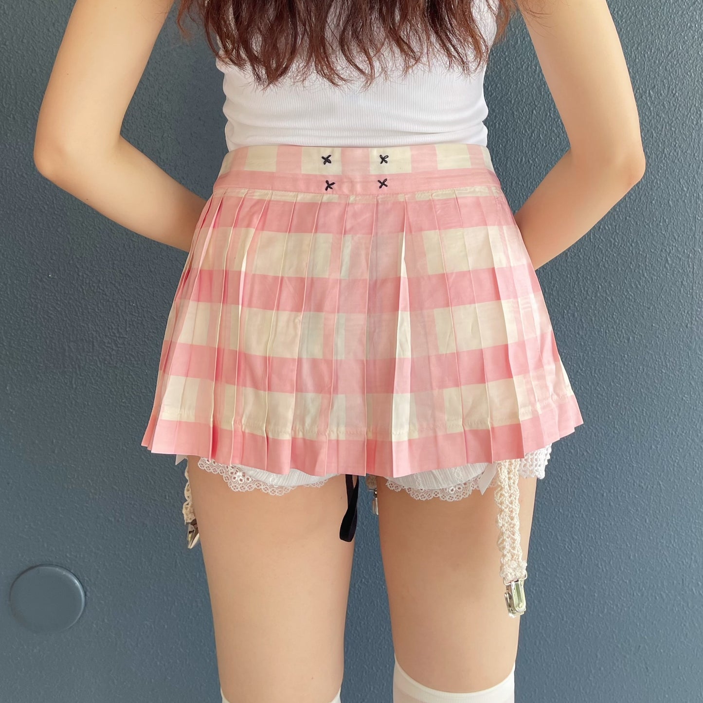 POLI CHECKS MINI KILT / PINK / チェックミニキルトスカート