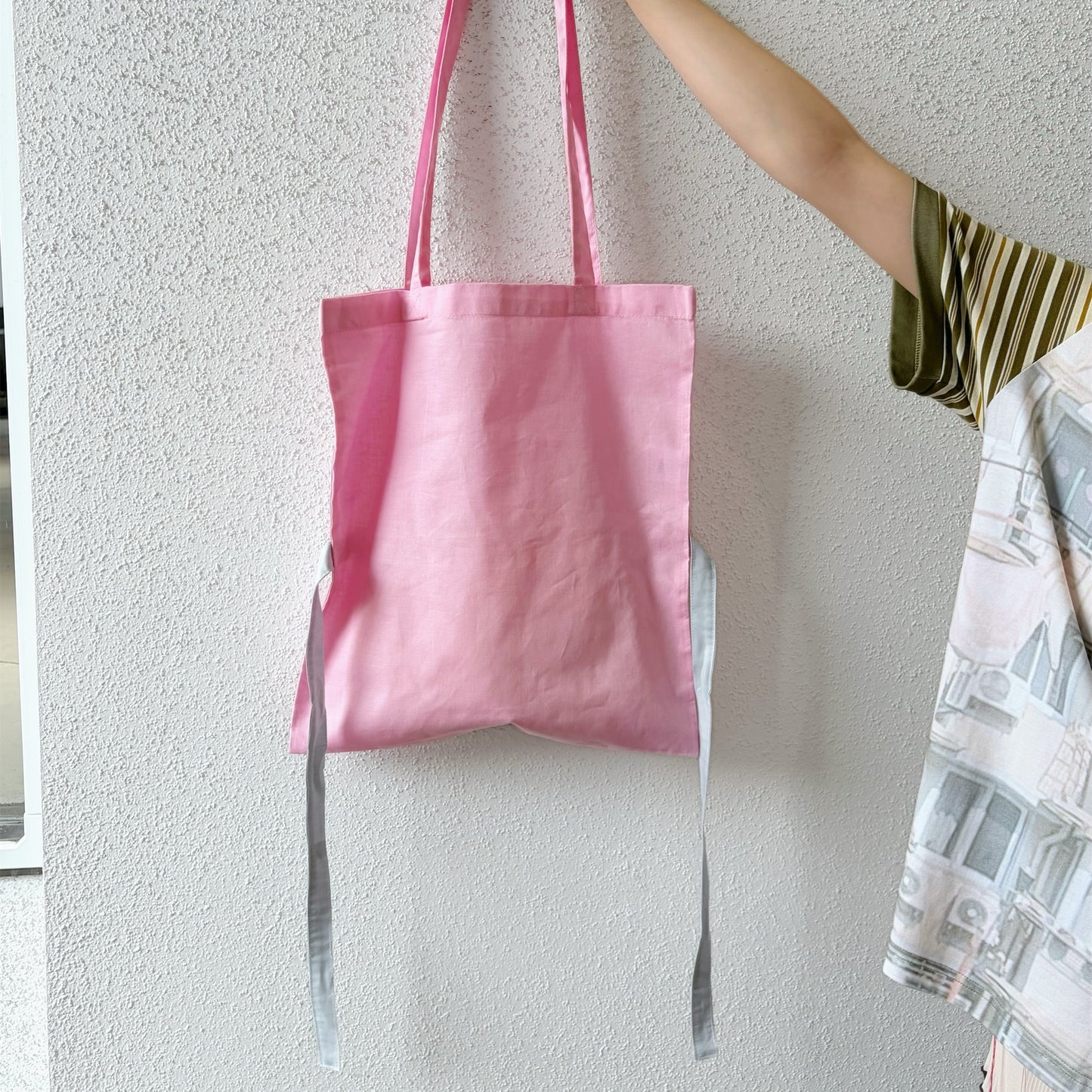 Frill Apron Tote Bag / Pink / BIRDMANコラボレーショントートバッグ