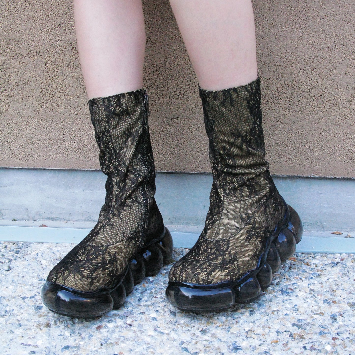 JEWELRYLACE TIGHTS BOOTS / BLACK / MIKIOSAKABEレースブーツ