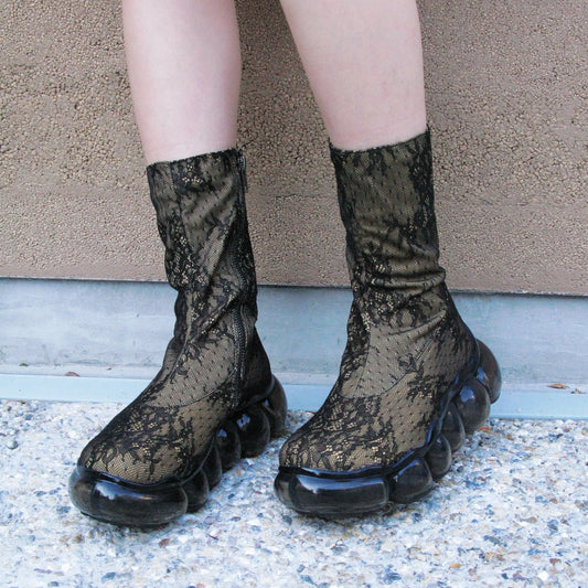 JEWELRYLACE TIGHTS BOOTS / BLACK / MIKIOSAKABEレースブーツ