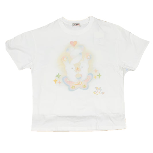 [Jolie laide x plasticpeco]Starlight bunny twin t-shirt / White / コラボレーションTシャツ