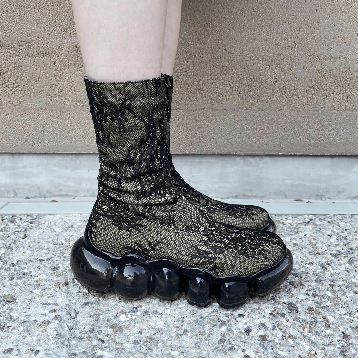 JEWELRYLACE TIGHTS BOOTS / BLACK / MIKIOSAKABEレースブーツ