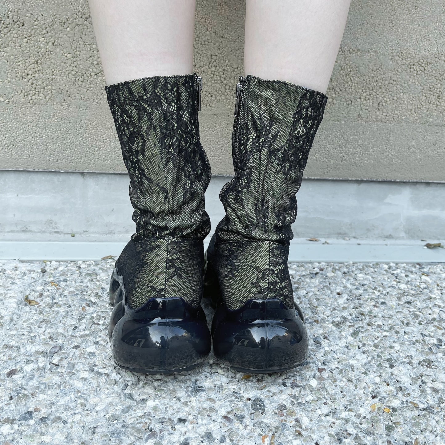 JEWELRYLACE TIGHTS BOOTS / BLACK / MIKIOSAKABEレースブーツ