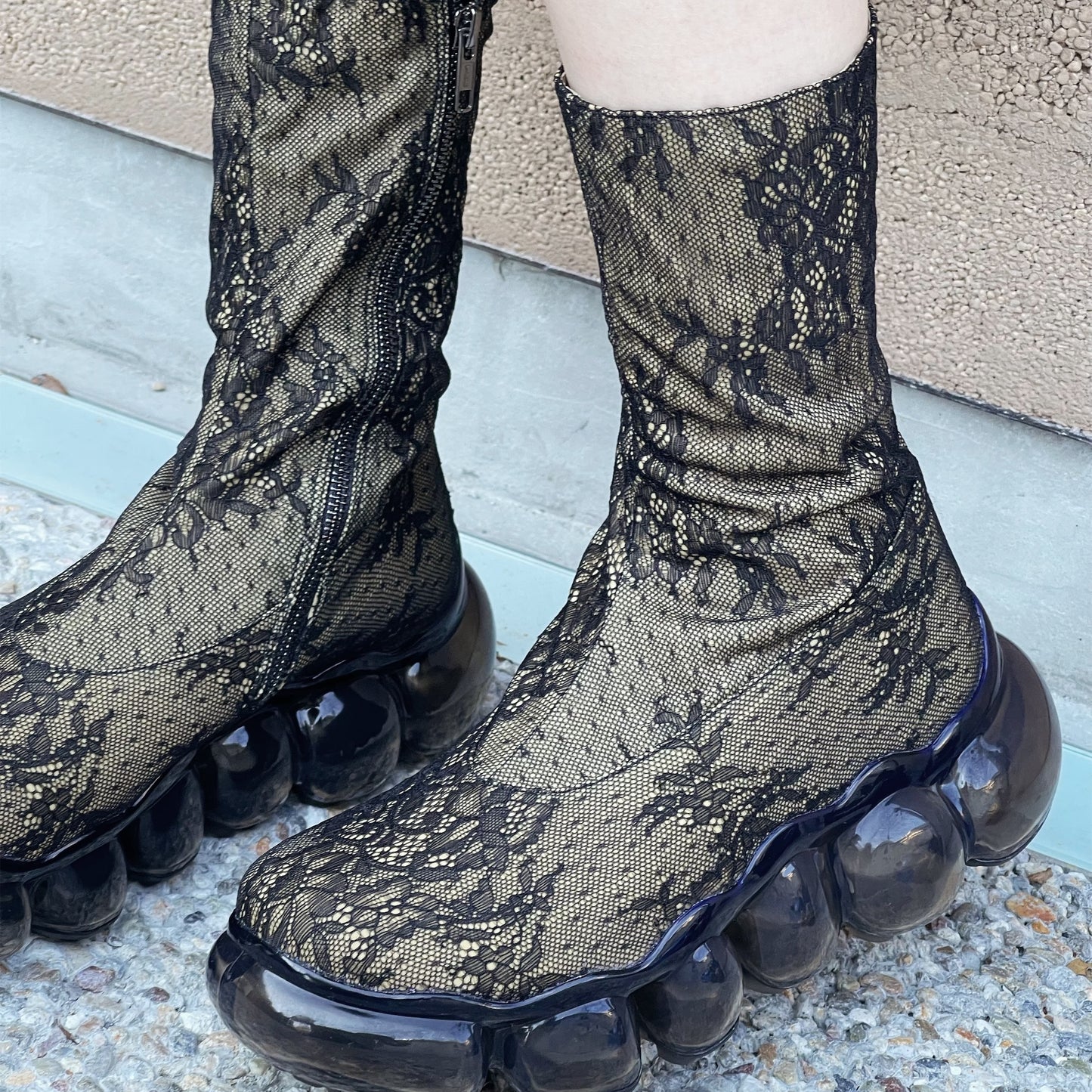 JEWELRYLACE TIGHTS BOOTS / BLACK / MIKIOSAKABEレースブーツ