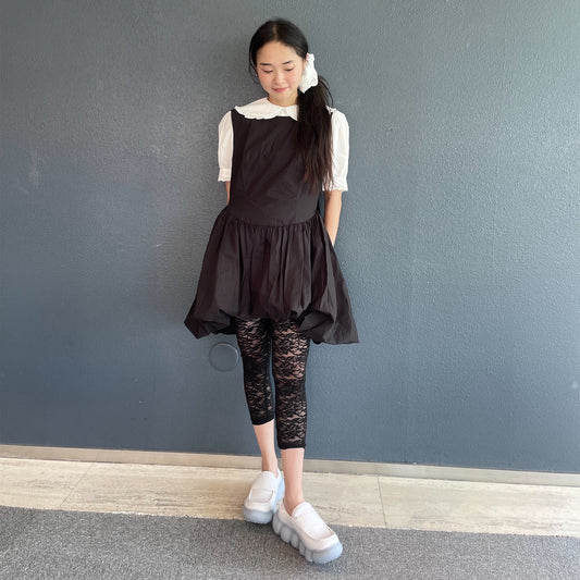 Carry lace leggings / Black / レースレギンス