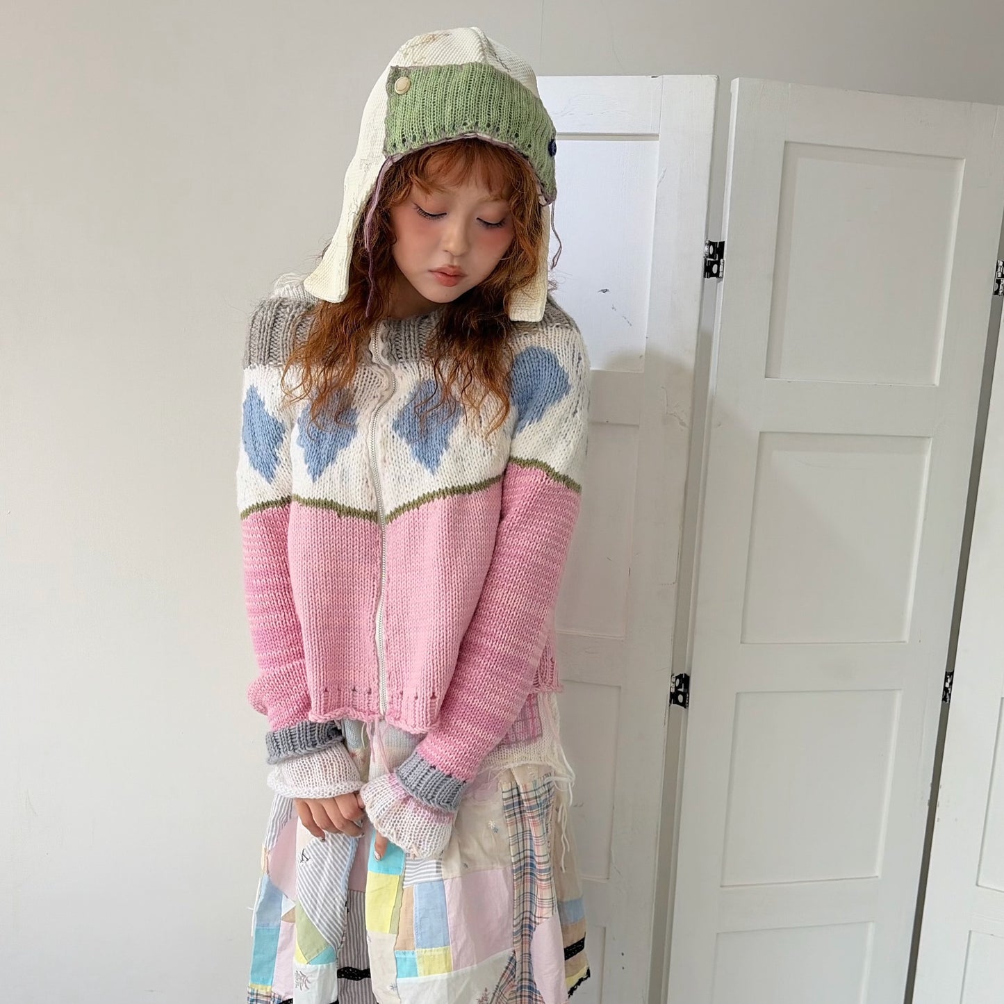 【Collabolation with Lee Haesun】Haesun cap / Ivory / フライトキャップ