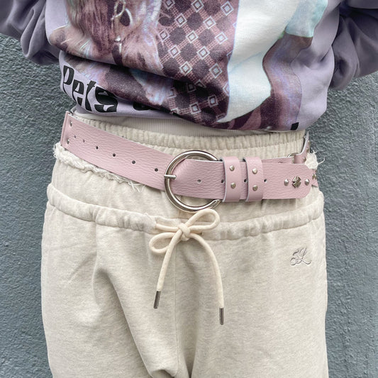 Dog coller studs belt / SPARKLE PINK / スタッズベルト