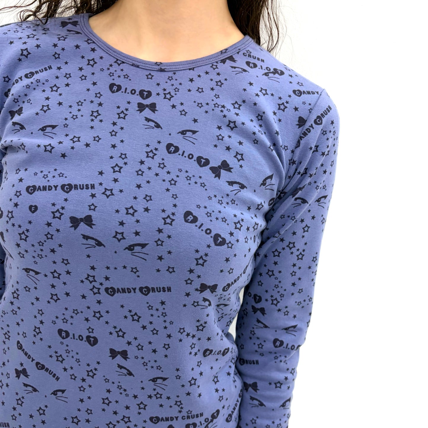 [F.E.E.S] jersey pattern long top / CAT / プリントロングスリーブTシャツ