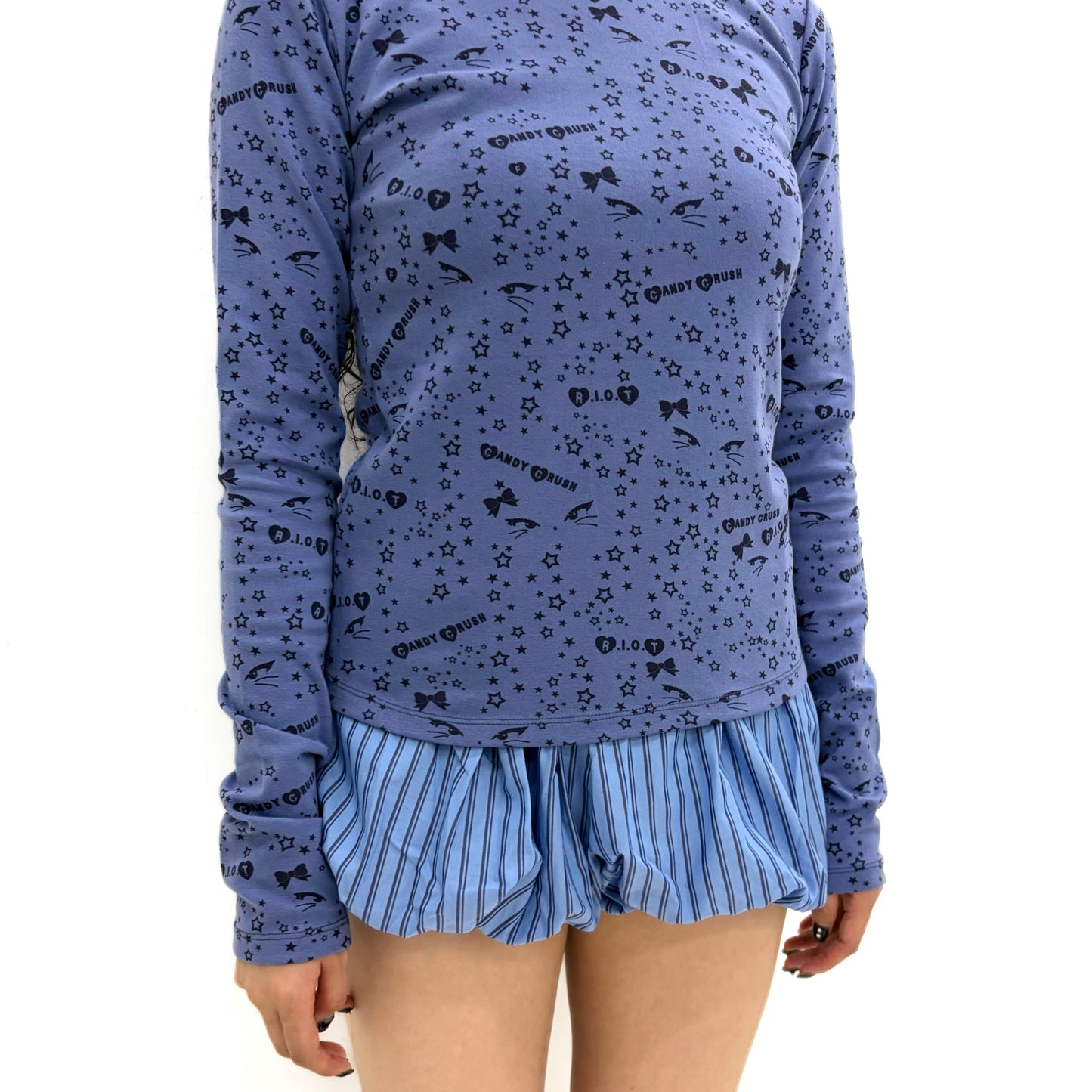 [F.E.E.S] jersey pattern long top / CAT / プリントロングスリーブTシャツ