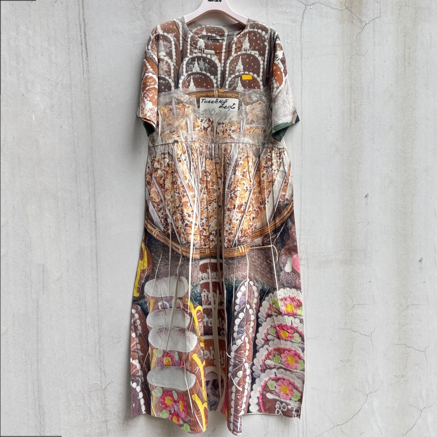 【SHEEP LIMITED】DIRECT PRINT RIB ONE-PIECE / COOKIE / ダイレクトプリントリブワンピース