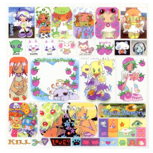 【oliwa】Fuzzy memory sticker / ステッカー