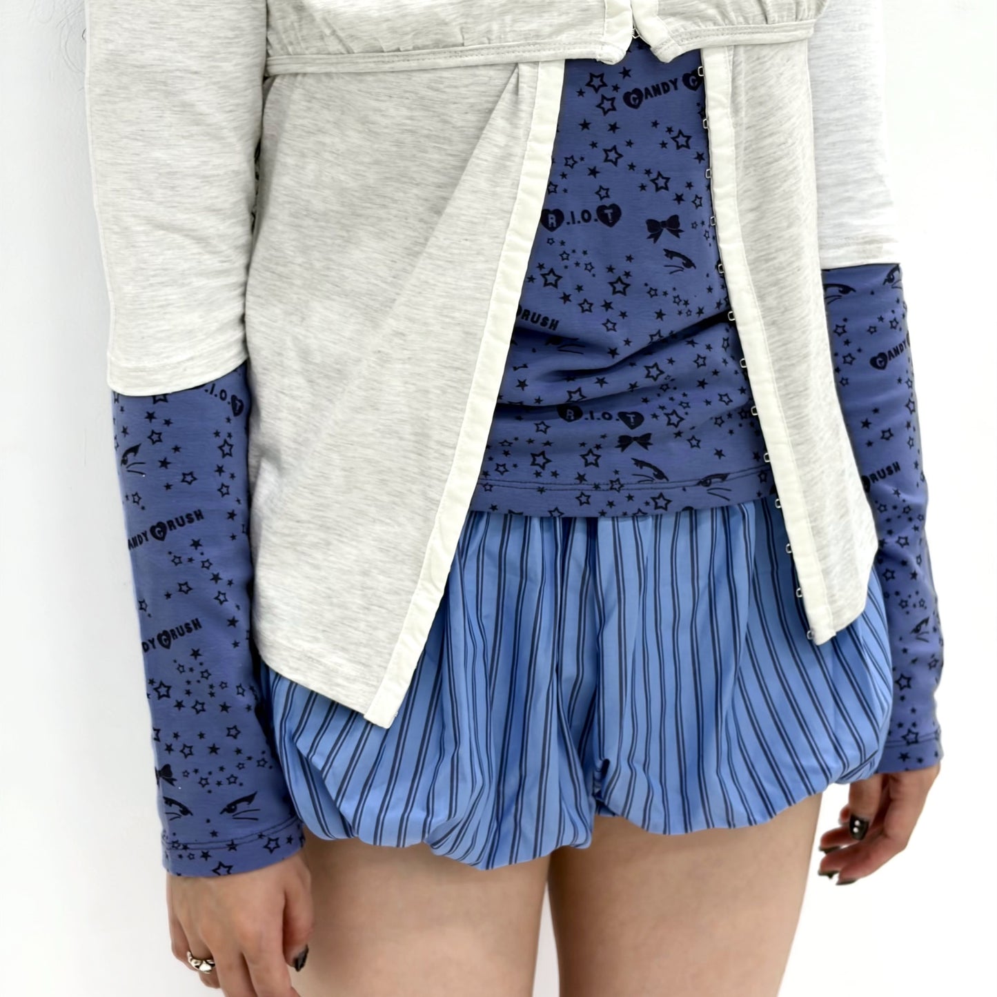 [F.E.E.S] jersey pattern long top / CAT / プリントロングスリーブTシャツ