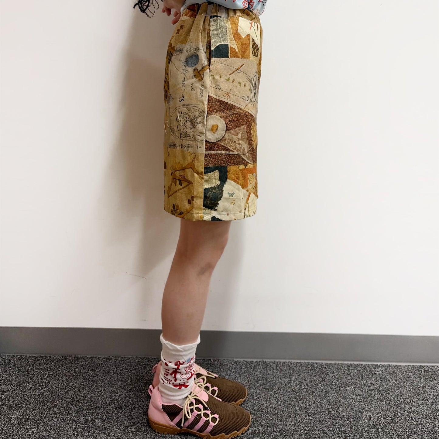 Memory half pants XS / brown / ハーフパンツ