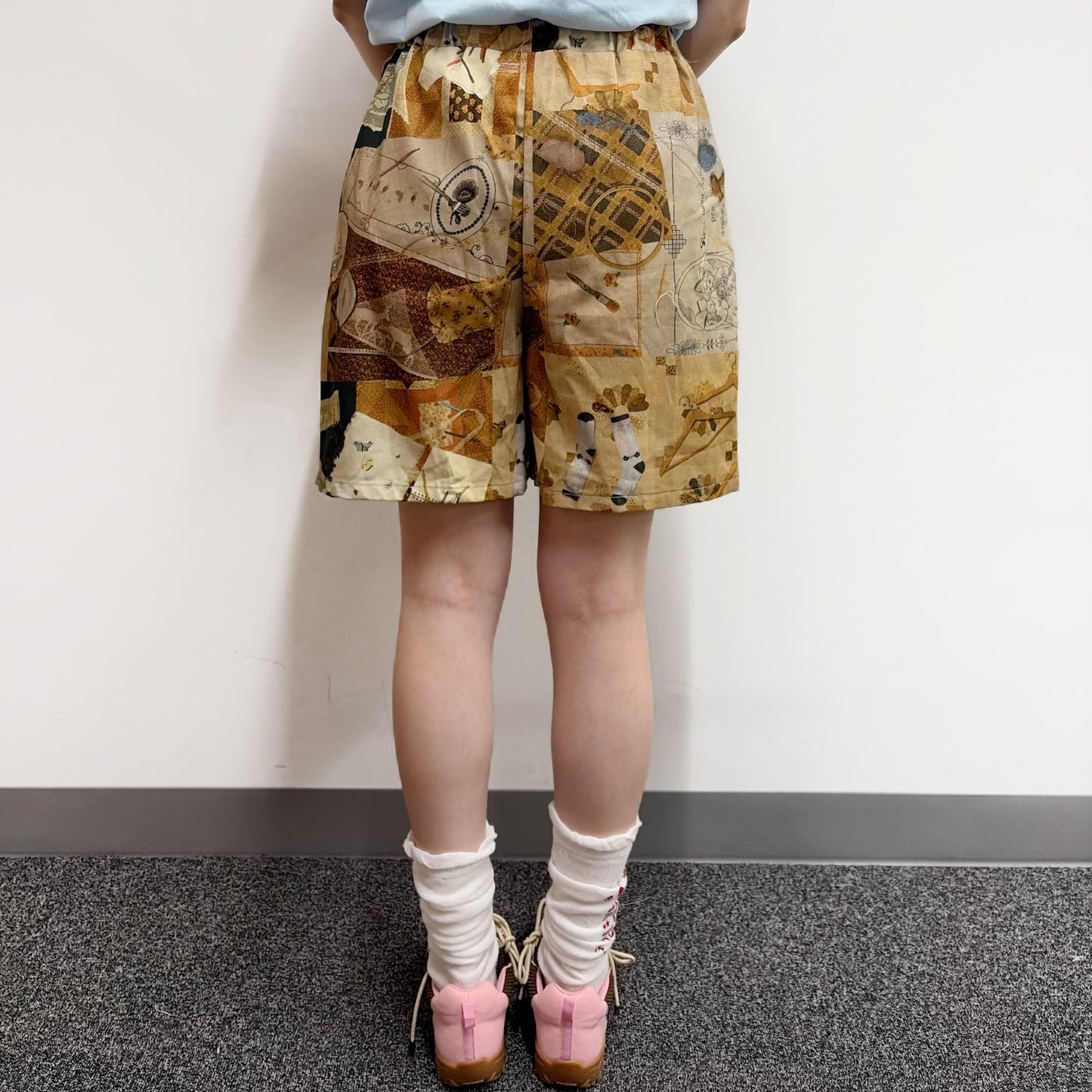 Memory half pants XS / brown / ハーフパンツ