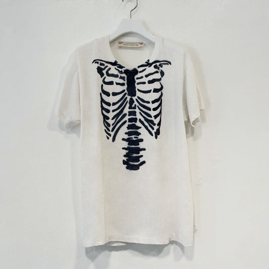 White skeleton tee / エアブラシTシャツ