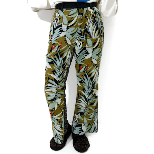 YEAH RIGHT!! / FLARED FLORAL PANTS / 古着リメイクパンツ