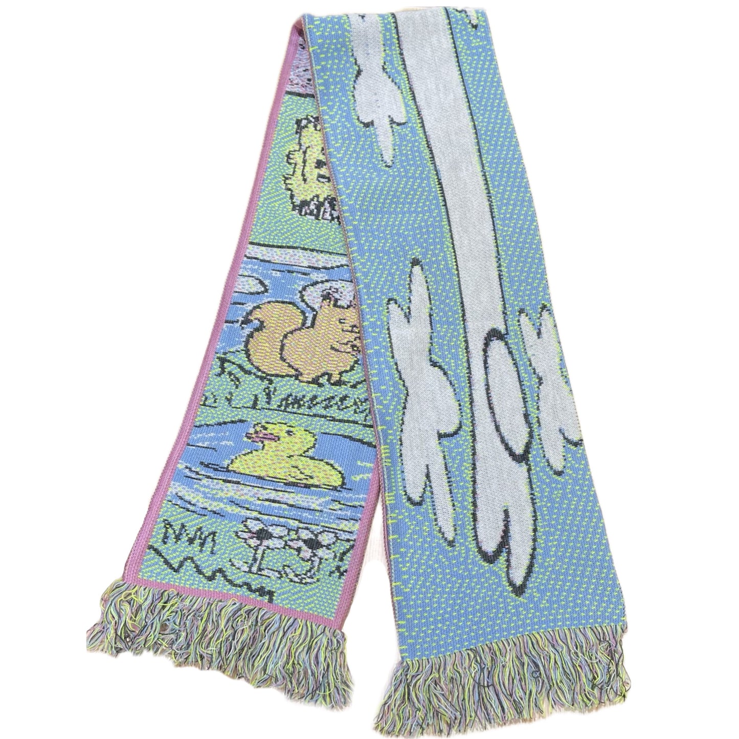 【Jooyoung Kim】Bunny and friends scarf / グラフィックマフラー