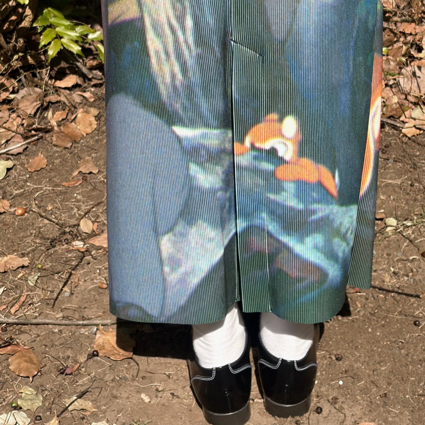PRINT RIB SKIRT / SNOW WHITE / プリントリブスカート