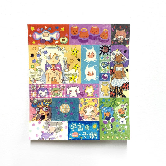【oliwa】Children of the Universe Grid sticker / ステッカー