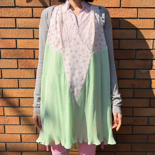 PICNIC DRESS / GREEN / プリーツワンピース