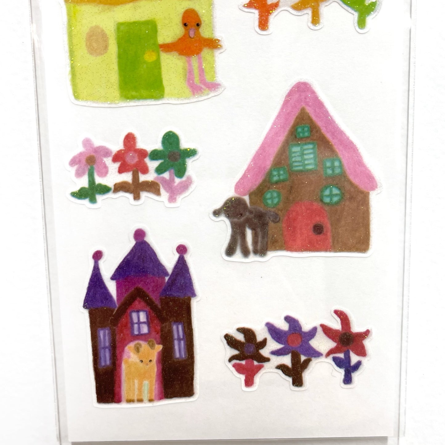 【uou_cute】Sticker - animals, houses, gardens / ステッカー