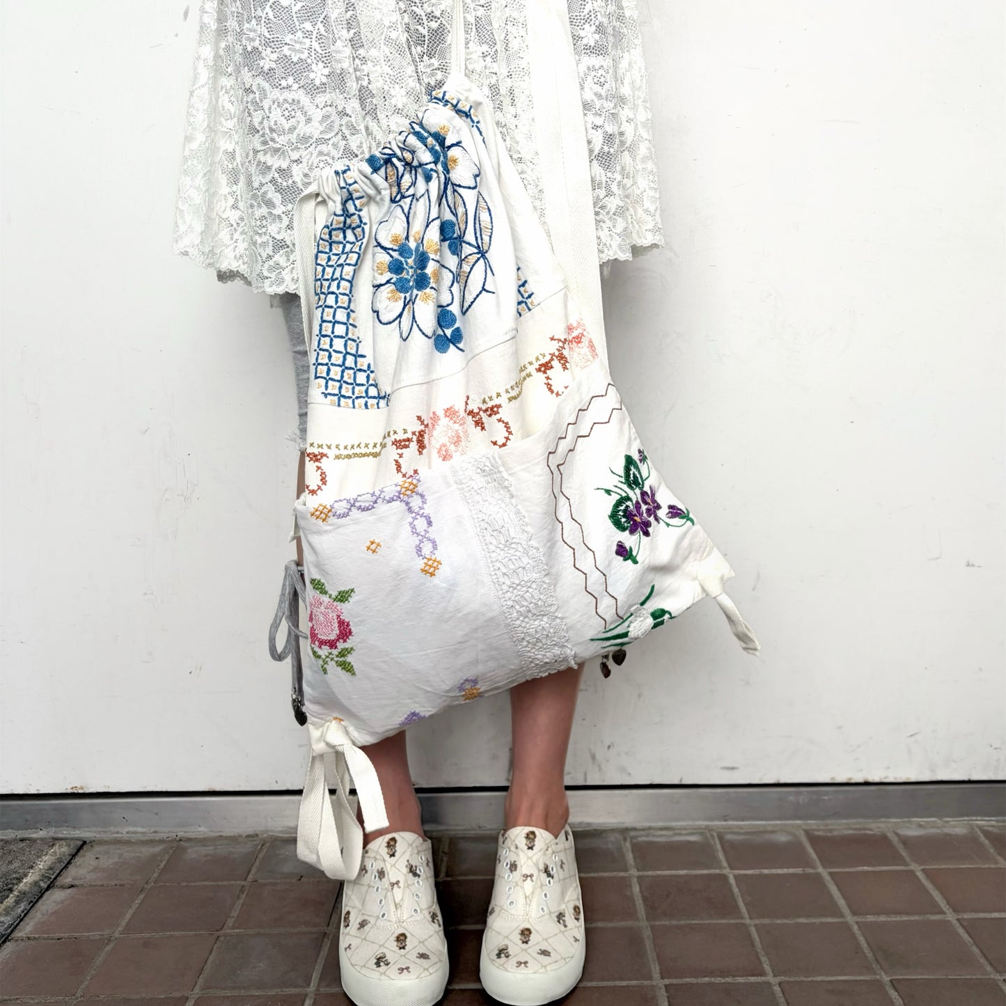 TABLECLOTH drawstring backpack / テーブルクロスバックパック