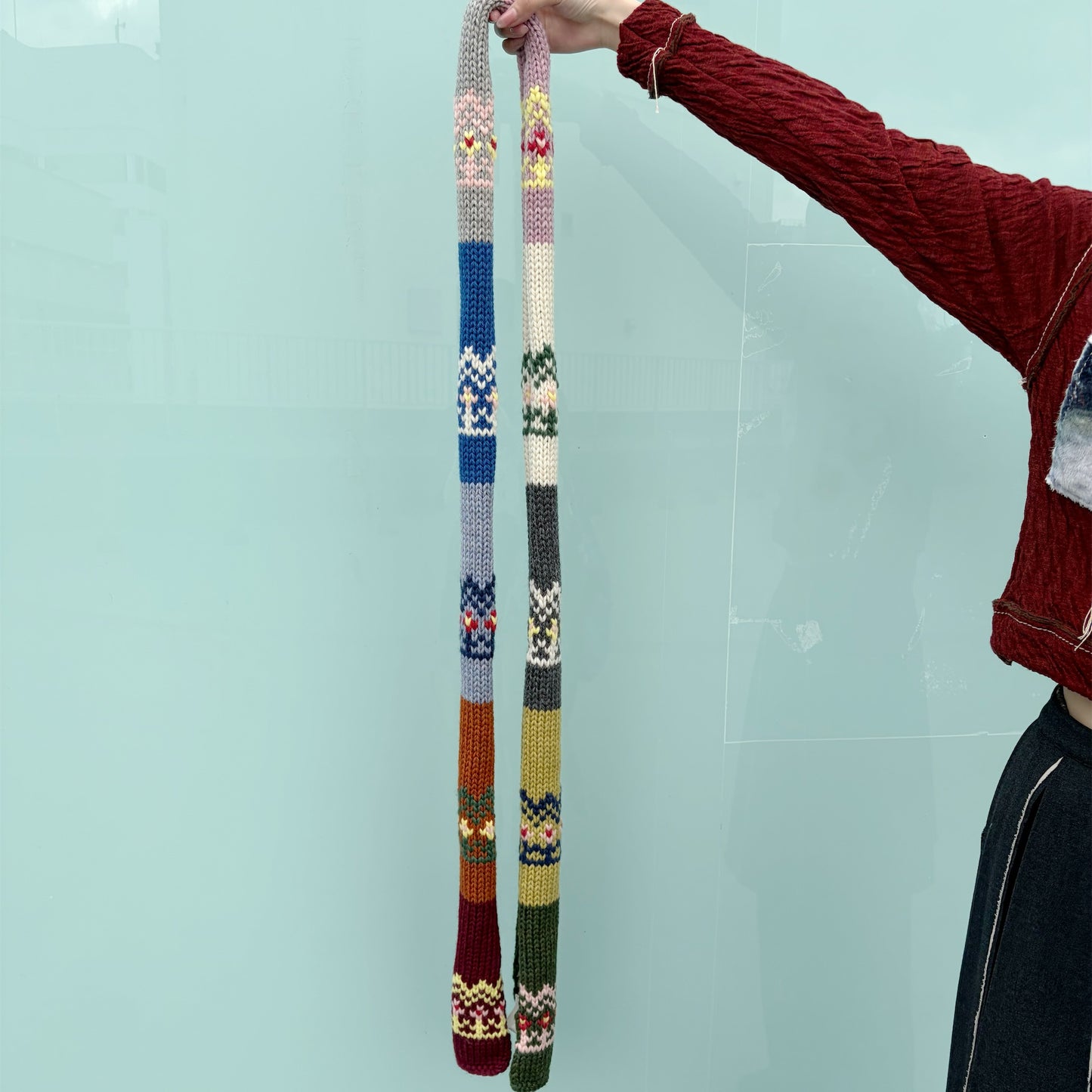 flower wool muffler / multi / フラワーウールマフラー